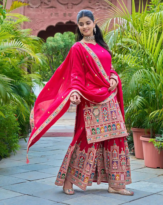 Sabina 5185C Chinon Silk Sharara Suit Wedding Collection 2025