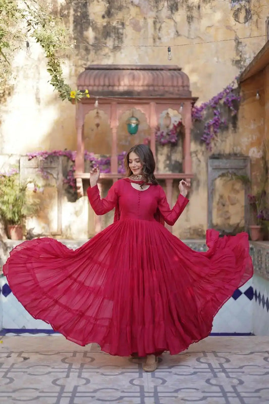 Mohini 9212 Georgette Readymade Gown Dupatta Collection