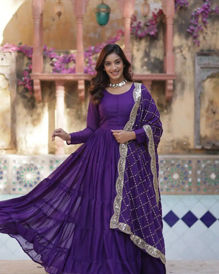 Mohini 9212 Georgette Readymade Gown Dupatta Collection 2025