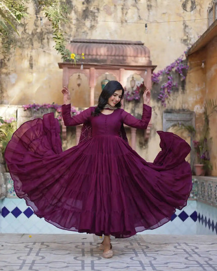 Mohini 9212 Georgette Gown Dupatta Collection