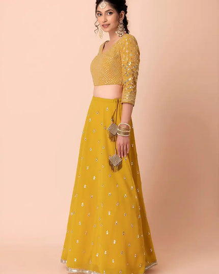 Zeel 15071 Yellow Georgette Haldi Festival Lehenga Choli 2025