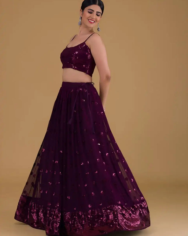 Zeel 15068 Purple Georgette Wedding Lehenga Choli 2025