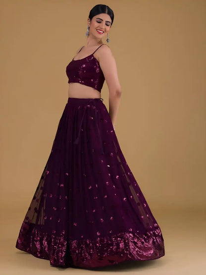 Zeel 15068 Purple Georgette Wedding Lehenga Choli 2025