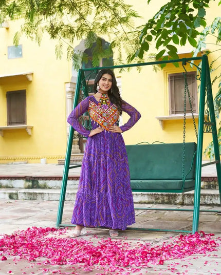 Moni 1194 Purple Color Navratri Gown Collections 2025