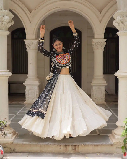 Moni 5043 Black Color Kurti Lehenga Navratri Collection Online 2025