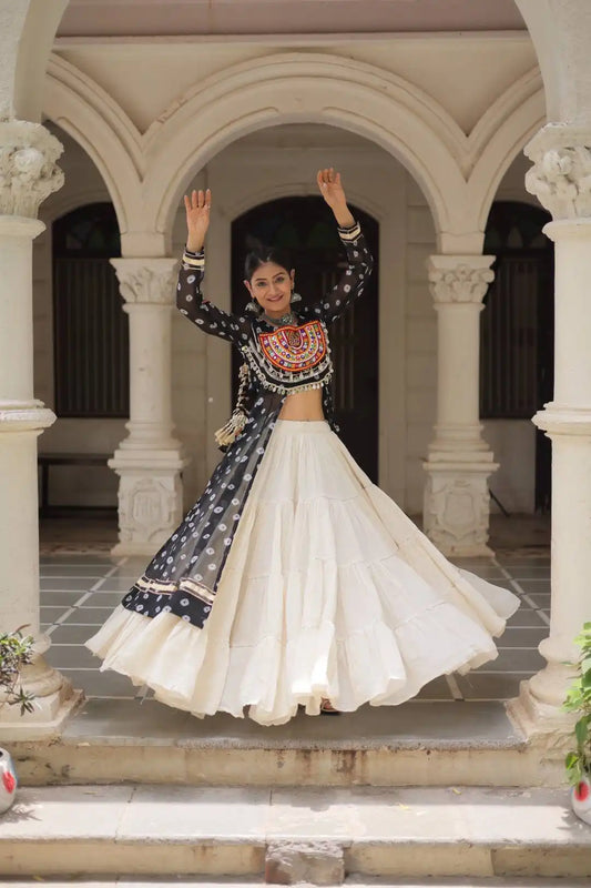 Moni 5043 Black Color Kurti Lehenga Navratri Collection Online 2025