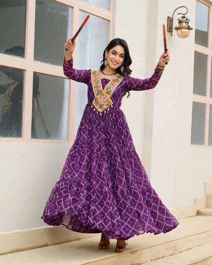 Moni 1191 Purple Color Navratri Gown Collections 2025