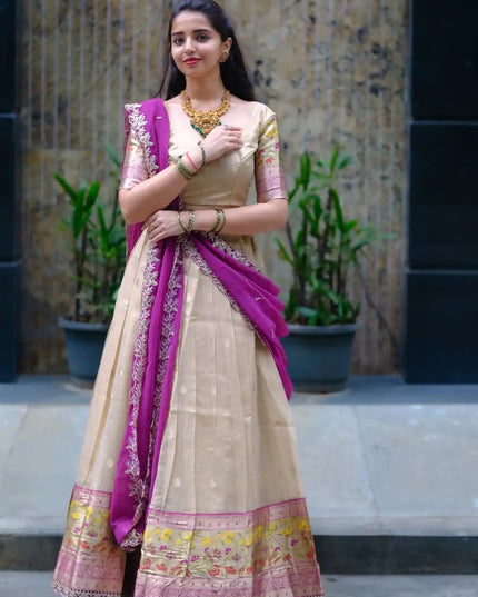 Vally Zari Doriya Paithani Party Wear Lehenga Choli South Style