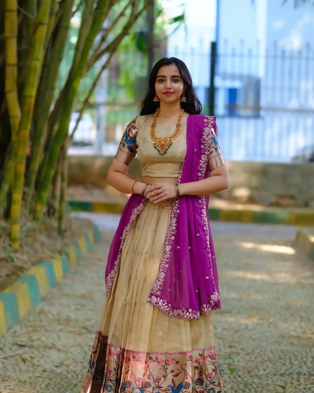 Vally Zari Doriya Paithani Party Lehenga Choli South Style Latest Collection