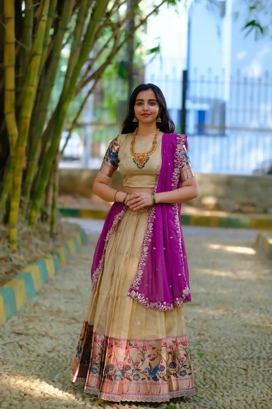 Vally Zari Doriya Paithani Party Lehenga Choli South Style Latest Collection
