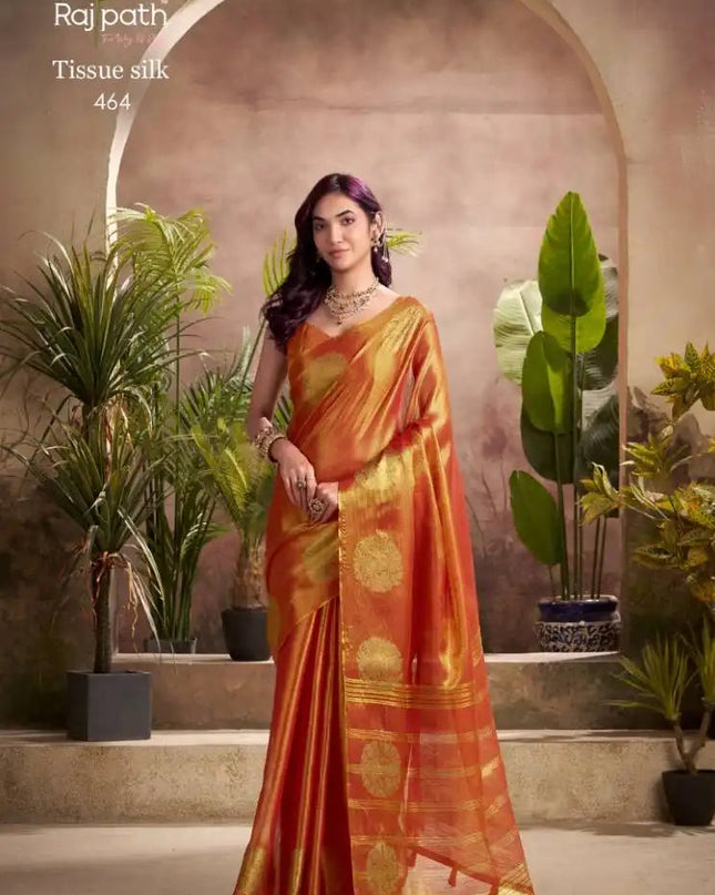 Rajpath Kiri Silk Tissue Silk Party Wear Saree 464
