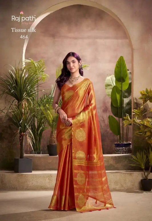 Rajpath Kiri Silk Tissue Silk Party Wear Saree 464