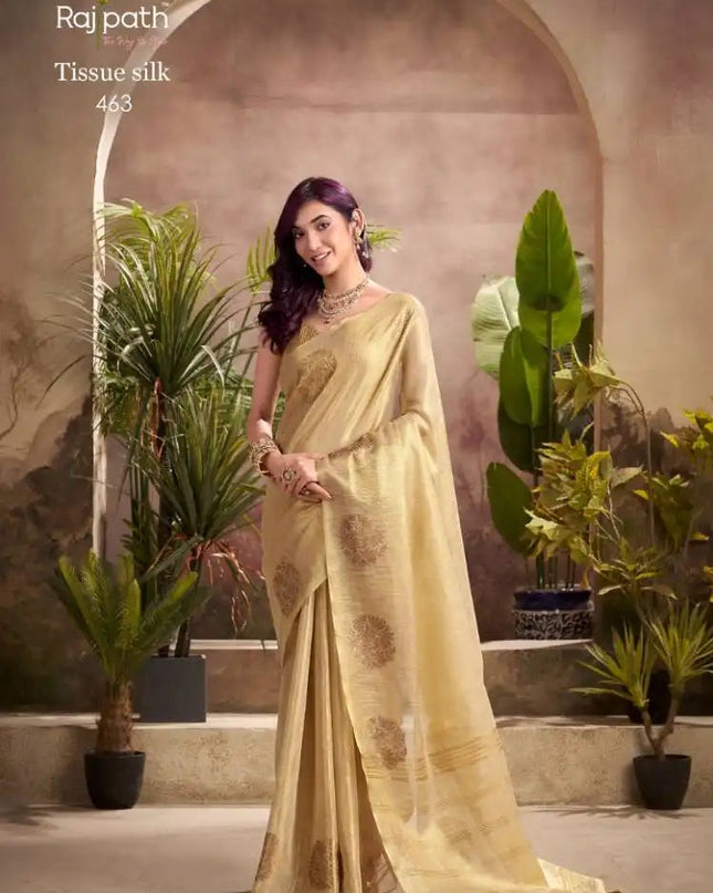Rajpath Kiri Silk Tissue Silk Party Wear Saree 463