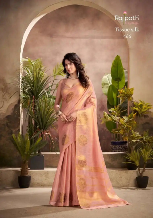 Rajpath Kiri Silk Tissue Silk Party Wear Saree 466