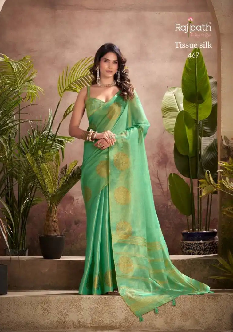 Rajpath Kiri Silk Tissue Silk Party Wear Saree 467