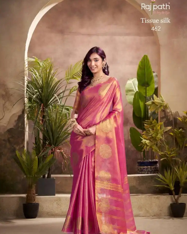 Rajpath Kiri Silk Tissue Silk Party Wear Saree 462