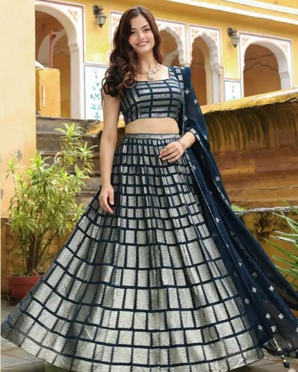 Zeel Vol 15088 Blue Georgette Party Wear Lehenga Choli 2025