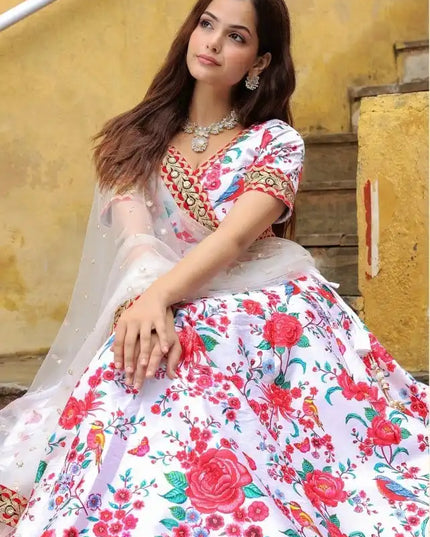 Zeel Vol 17512 White Art Silk Party Wear Lehenga Choli Collection