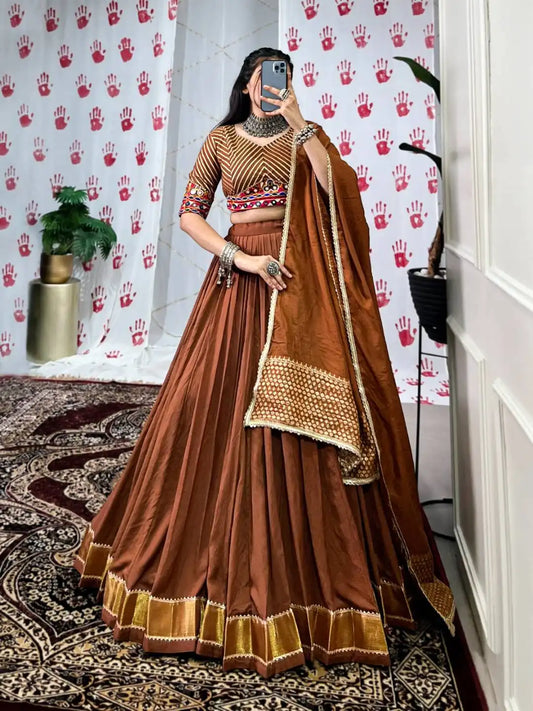 WMN 1747 Pure Chanderi Lehenga Choli Navratri Collection 2025