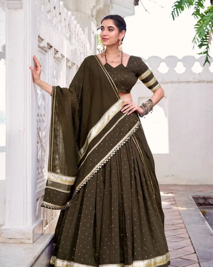 WMN 1664 Sakhi Pure Chanderi Navratri Lehenga Choli Collection 2025