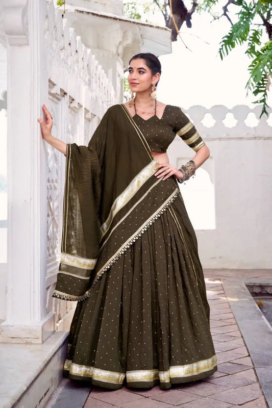 WMN 1664 Sakhi Pure Chanderi Navratri Lehenga Choli Collection 2025