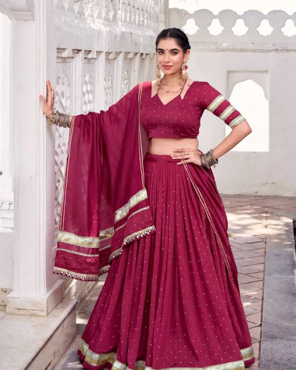 WMN 1751 Pink Color Pure Rayon Navratri Lehenga Choli Collection 2025