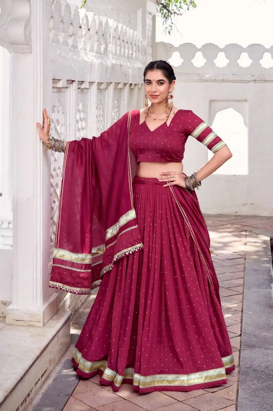 WMN 1751 Pink Color Pure Rayon Navratri Lehenga Choli Collection 2025