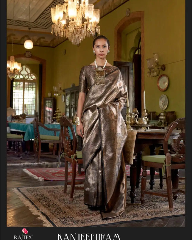 Rajtex Kanjeepuram Canva Silk Festival Wear Saree 422002