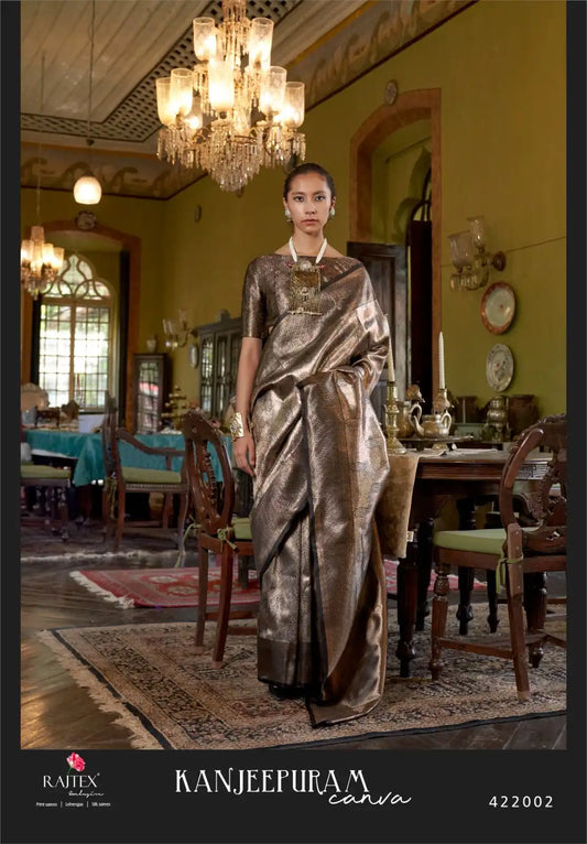 Rajtex Kanjeepuram Canva Silk Festival Wear Saree 422002