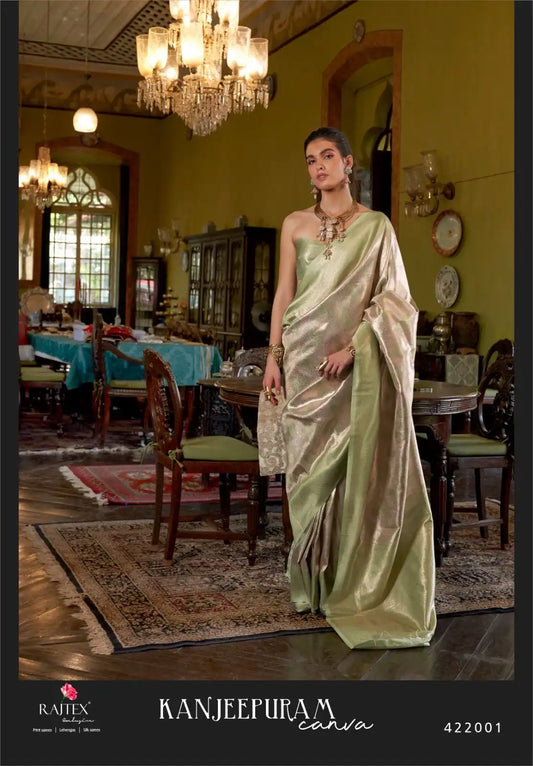Rajtex Kanjeepuram Canva Silk Festival Wear Saree 422001