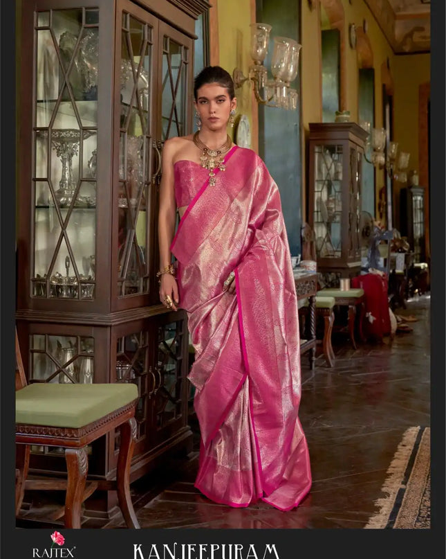 Rajtex Kanjeepuram Canva Silk Festival Wear Saree 422003