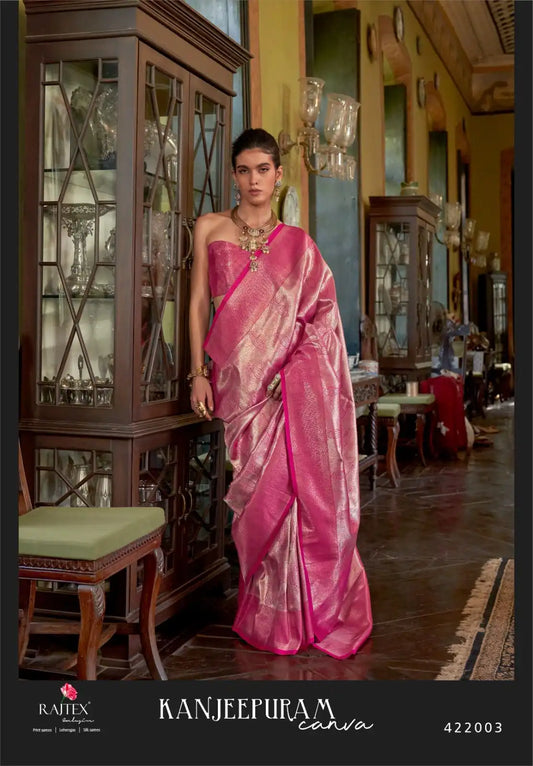 Rajtex Kanjeepuram Canva Silk Festival Wear Saree 422003