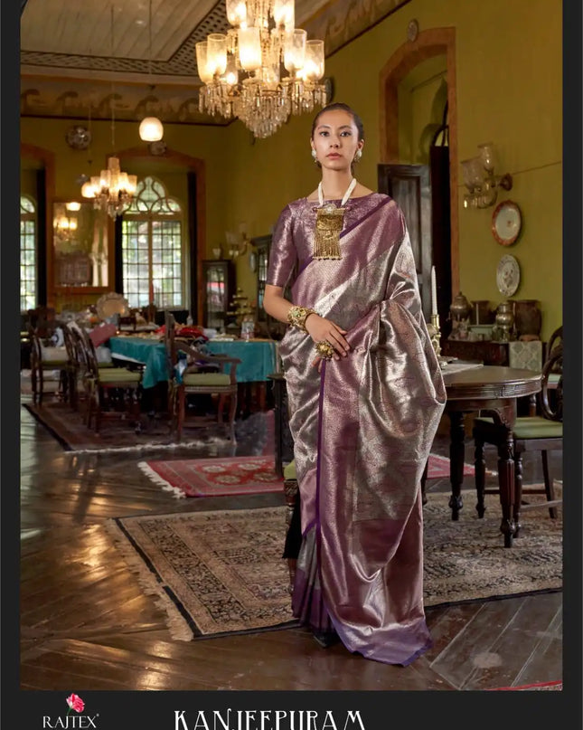 Rajtex Kanjeepuram Canva Silk Festival Wear Saree  422005