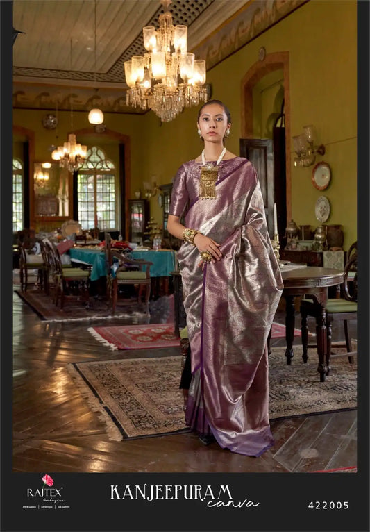 Rajtex Kanjeepuram Canva Silk Festival Wear Saree  422005