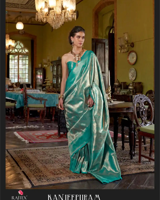 Rajtex Kanjeepuram Canva Silk Festival Wear Saree  422006