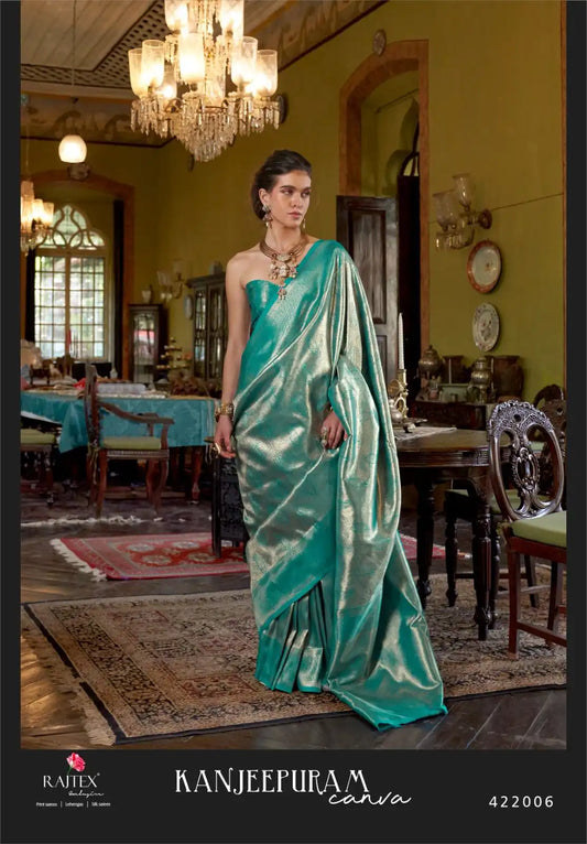 Rajtex Kanjeepuram Canva Silk Festival Wear Saree  422006