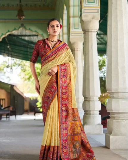 Kreshva Shanti  Pear Color Georgette Printed Saree Party Wear Collection 2025
