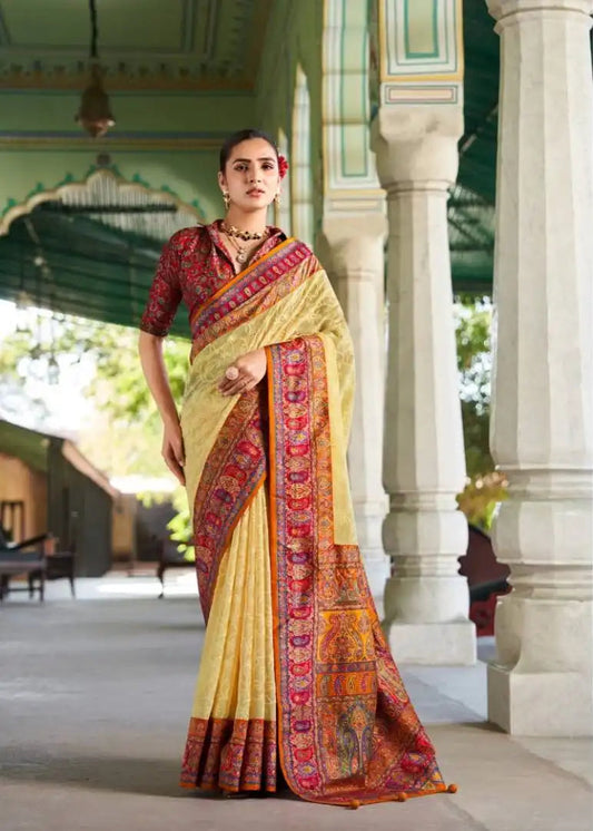 Kreshva Shanti  Pear Color Georgette Printed Saree Party Wear Collection 2025