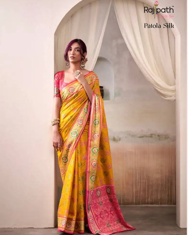 Rajpath Airavat Patola Silk Festival Wear Saree Wholesale 503