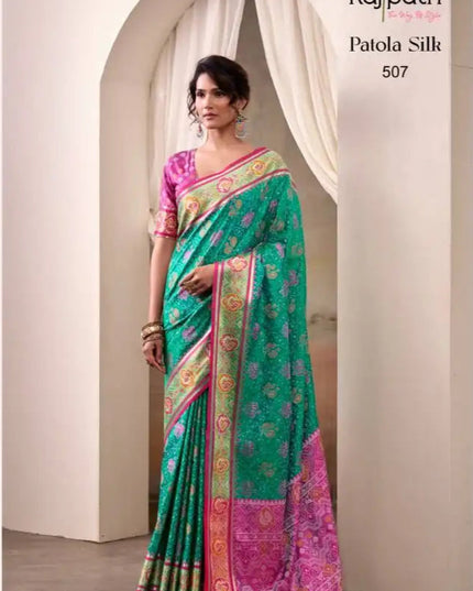 Rajpath Airavat Patola Silk Festival Wear Saree Wholesale  507