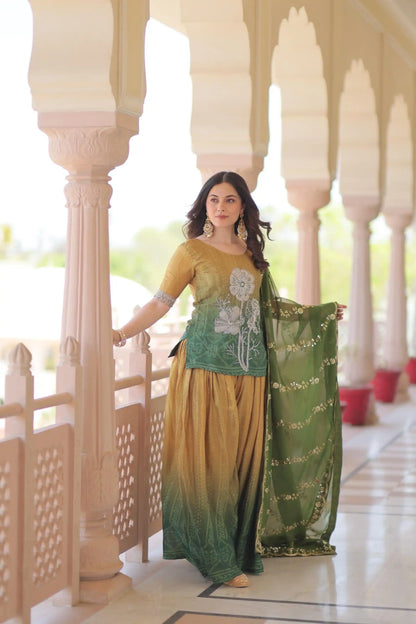 Mohini 9251 Chinnon Printed Sharara Suit With Dupatta Collection