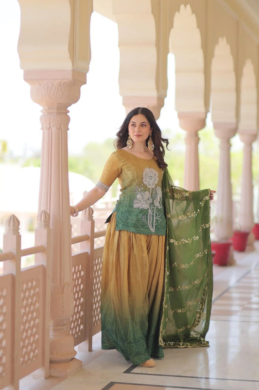Mohini 9251 Chinnon Printed Sharara Suit With Dupatta Collection