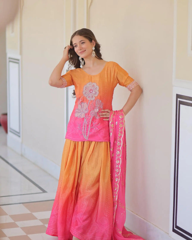 Mohini 9251 Chinnon Printed Readymade Sharara Suit Collection
