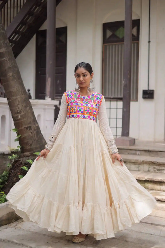 Moni 1199 Kora Cotton Navratri Gown Collections 2025