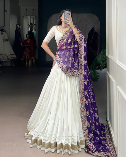 WMN 1665 Chunri Pure Rayon Lehenga Choli Navratri Collection