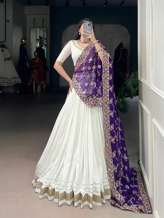 WMN 1665 Chunri Pure Rayon Lehenga Choli Navratri Collection