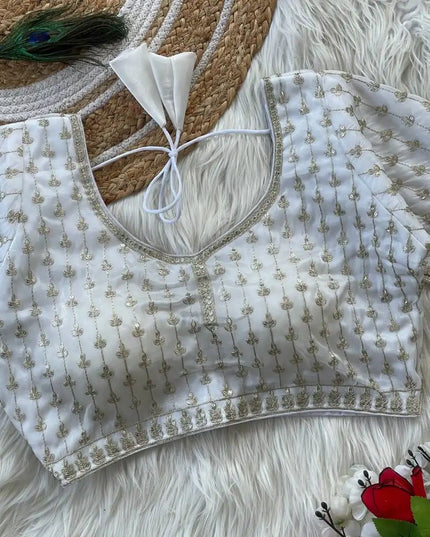 Ruhi Vol 47 Silky Jumychoo Silver Color Readymade Blouse Collection