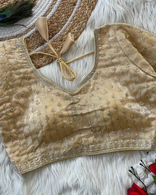 Ruhi Vol 47 Silky Jumychoo Cream Color Readymade Blouse Collection
