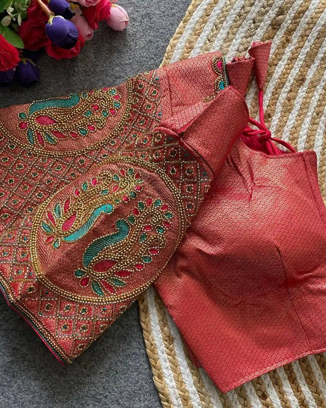 Ruhi Vol 51 Banarasi Jacquard Silk Wedding Blouse