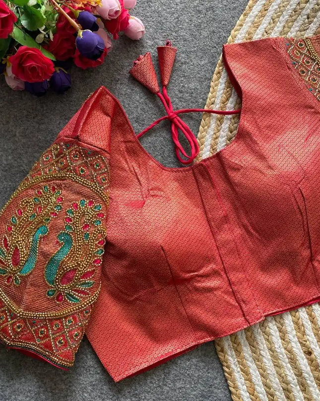 Ruhi Vol 51 Banarasi Jacquard Silk Wedding Blouse